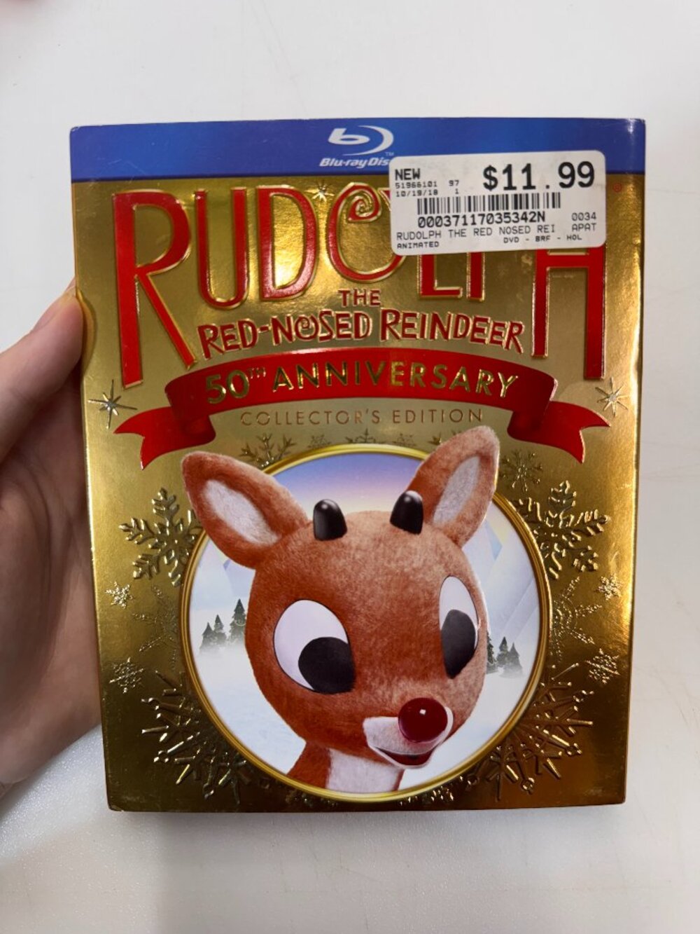 Rudolph the Red-Nosed Reindeer 50th Anniversary [Blu-ray DVD] Disc Tested - Picture 1 of 4